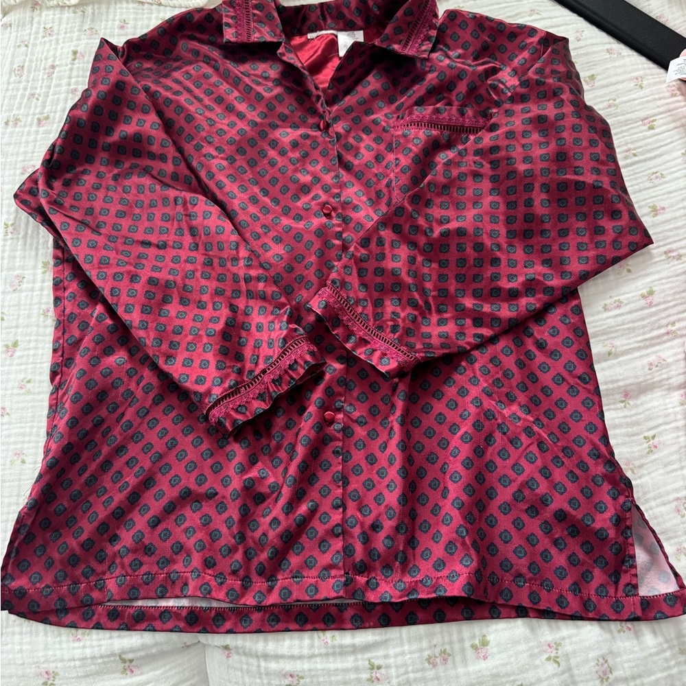 Men's Red Patterned Shirt
